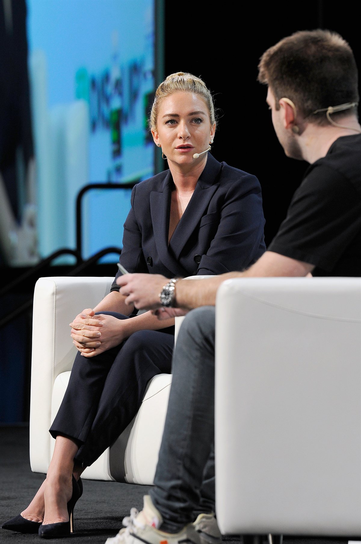 Whitney Wolfe Herd, founder and CEO of Bumble, on stage at TechCrunch Disrupt SF 2018.
